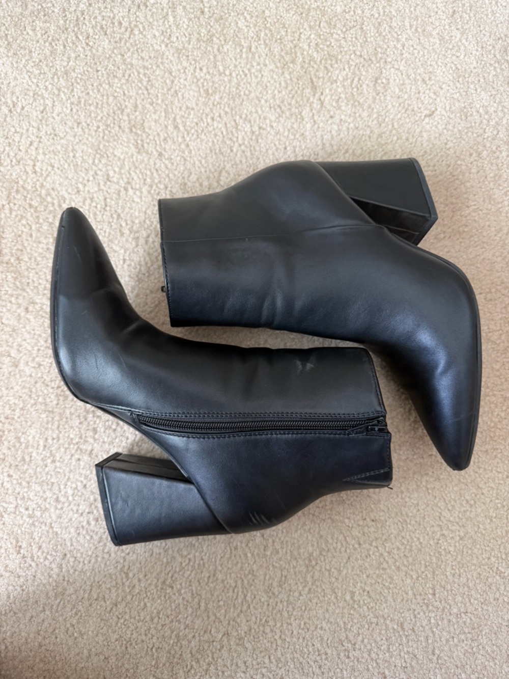 Target Black Pointed Toe Block Heel Ankle Booties